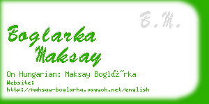 boglarka maksay business card